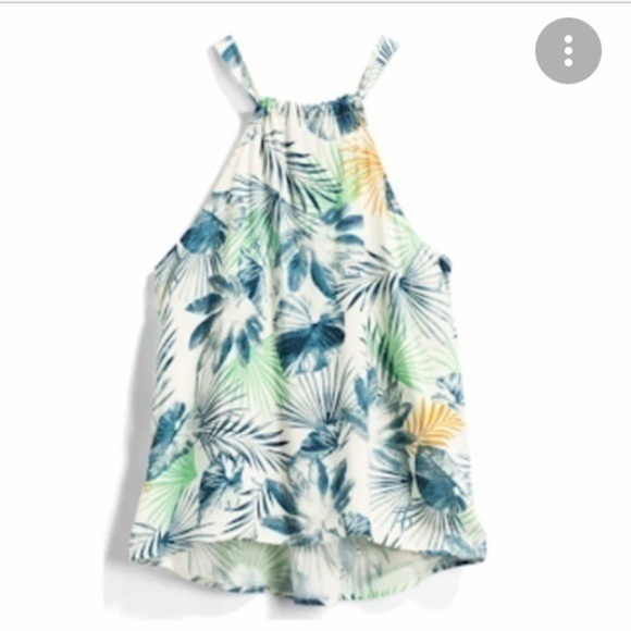 Crescent madee tropical halter top - Picture 1 of 6